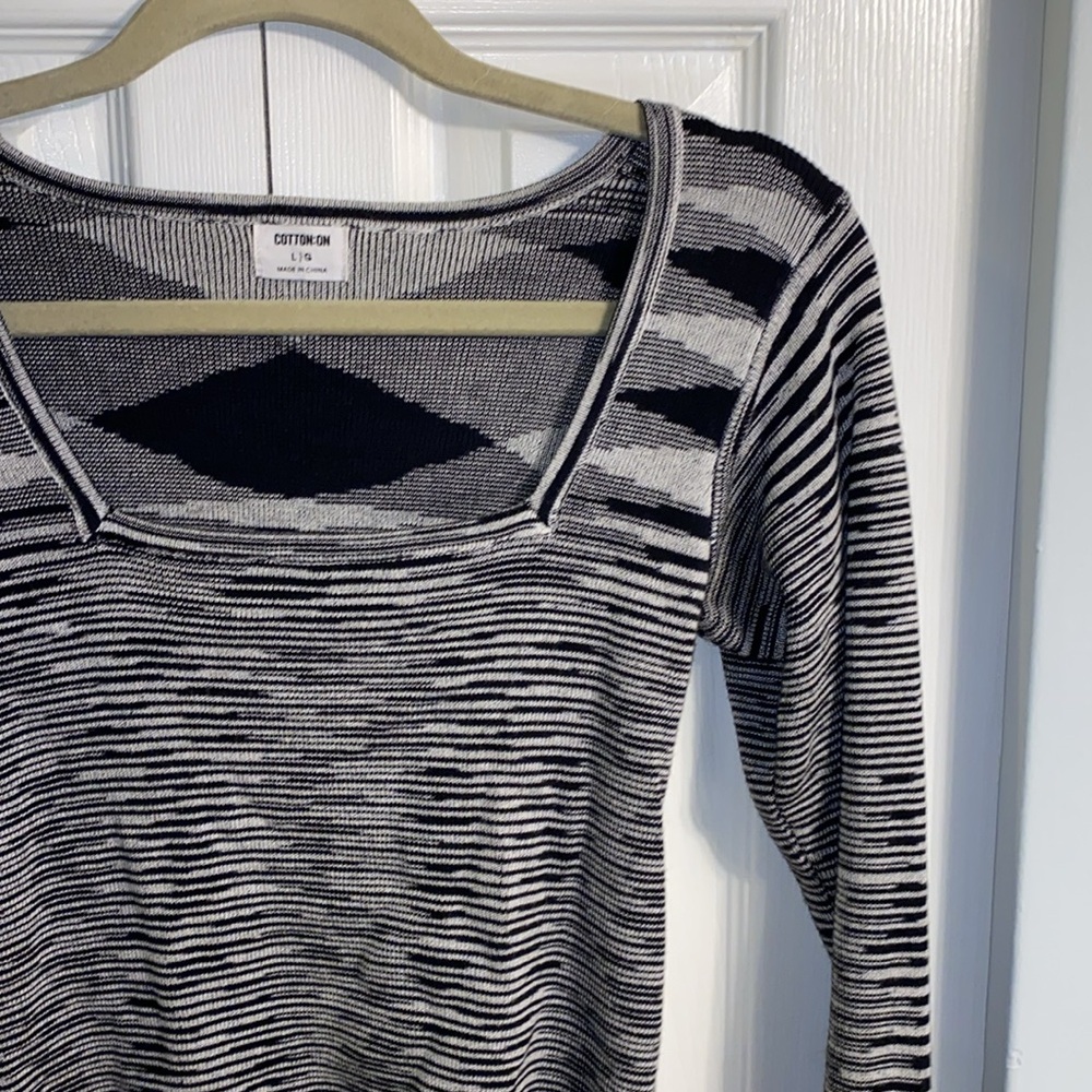 Cotton On Square Neck Sweater Grey - Picture 3 of 8